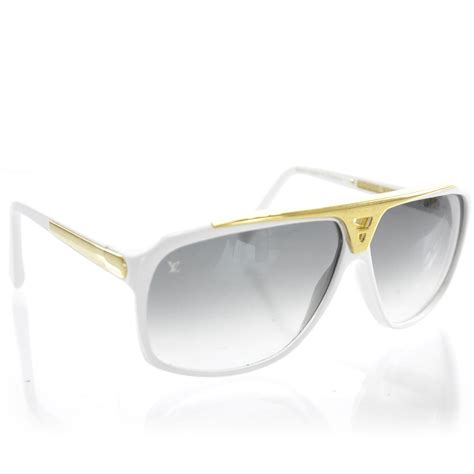 louis vuitton evidence sunglasses white.